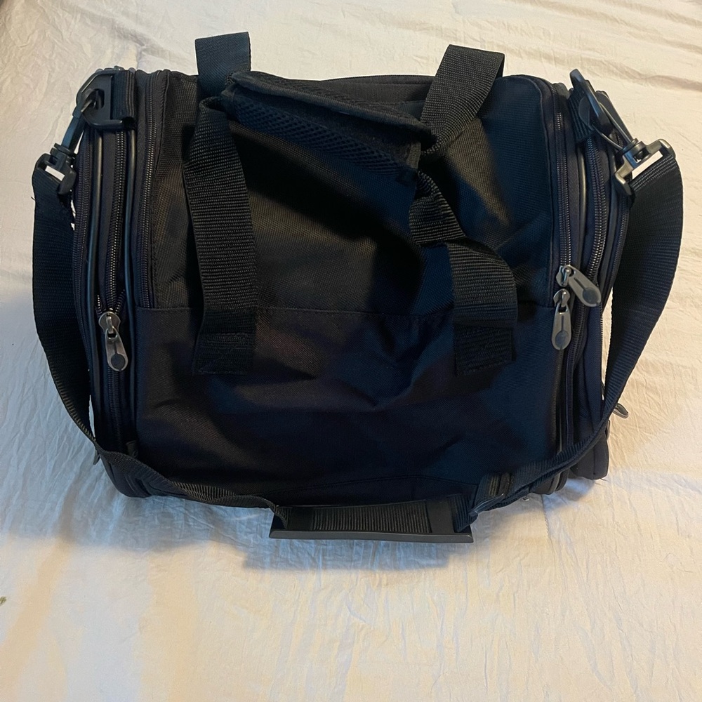 Black duffel bag